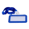Porta-tarjetas - Disposición Horizontal - Láminas de plástico protectoras - Fabricado en silicona - Color azul