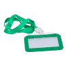 Porta-tarjetas - Disposición horizontal - Láminas de plástico protectoras - Fabricado en silicona - Color verde