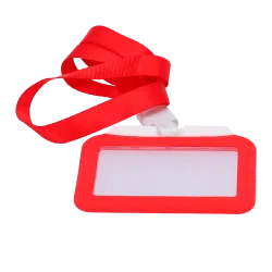 Porta-tarjetas - Disposición horizontal - Láminas de plástico protectoras - Fabricado en silicona - Color rojo