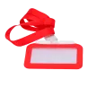Porta-tarjetas - Disposición horizontal - Láminas de plástico protectoras - Fabricado en silicona - Color rojo