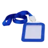 Porta-tarjetas - Disposición vertical - Láminas de plástico protectoras - Fabricado en silicona - Color azul