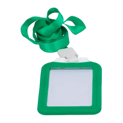 Porta-tarjetas - Disposición vertical - Láminas de plástico protectoras - Fabricado en silicona - Color verde