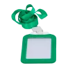 Porta-tarjetas - Disposición vertical - Láminas de plástico protectoras - Fabricado en silicona - Color verde