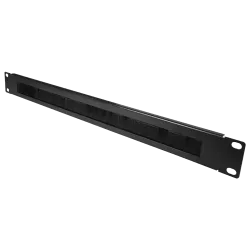 Panel de cepillo - Medida máxima 1U - Apto para rack - Robusto y resistente - Color negro - Fabricado en metal