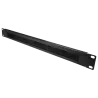 Panel de cepillo - Medida máxima 1U - Apto para rack - Robusto y resistente - Color negro - Fabricado en metal