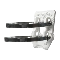 Soporte de poste - Compatibilidad universal - Apto para uso en exterior - Pasador de cables