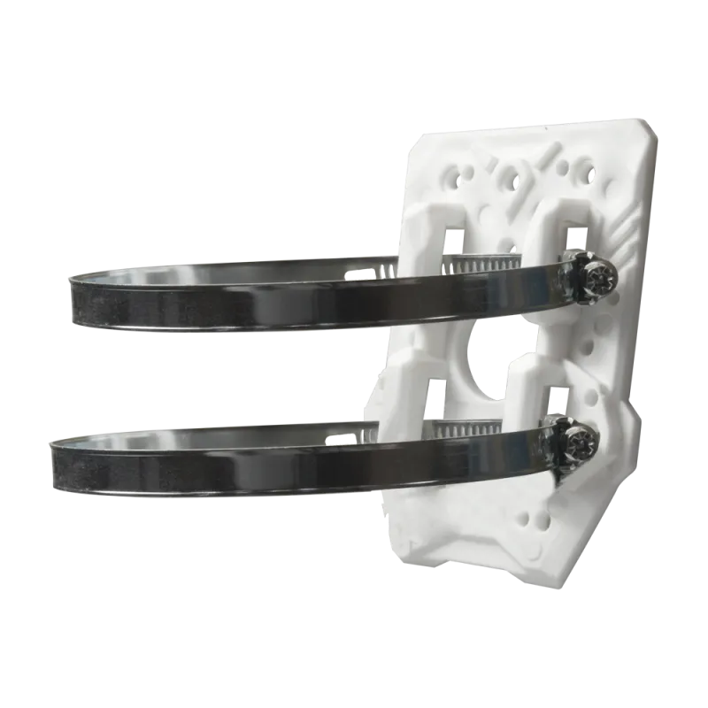 Soporte de poste - Compatibilidad universal - Apto para uso en exterior - Pasador de cables