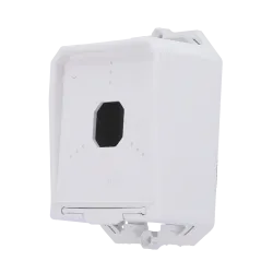Caja de conexiones - Para cámaras domo - Apto para uso exterior - Fabricada en plástico - Color blanco