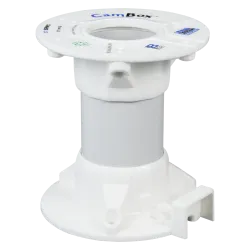 Soporte techo - Altura 10 cm - Apto para uso en interior y exterior - Color blanco - Fabricado en plástico