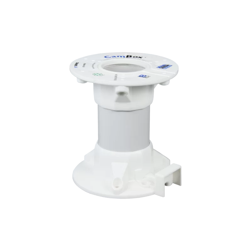 Soporte techo - Altura 10 cm - Apto para uso en interior y exterior - Color blanco - Fabricado en plástico