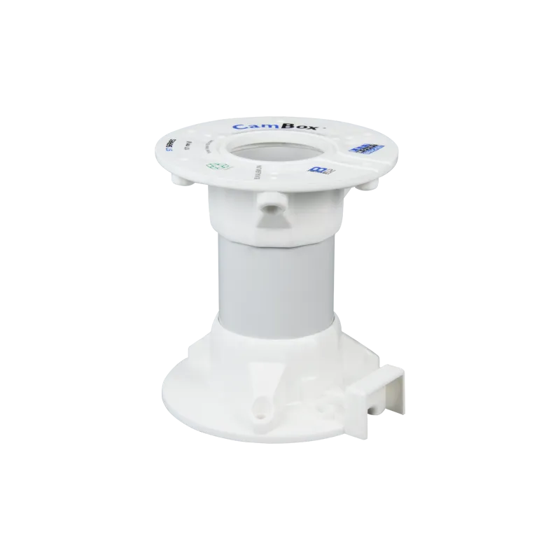 Soporte techo - Altura 10 cm - Apto para uso en interior y exterior - Color blanco - Fabricado en plástico