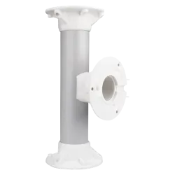Soporte techo doble - Altura 25 cm - Apto para uso en interior y exterior - Color blanco - Fabricado en plástico