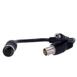 Adaptador BNC - 250 mm de largo - Conector hembra aviación - 1 Conectore BNC hembra y 1 DC Macho - Adapta señal para ...