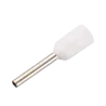 Punteras huecas de crimpado - Para Cables eléctrico - Sección del conductor 0.5mm² / AWG 22 - Color blanco - 200 Unid...