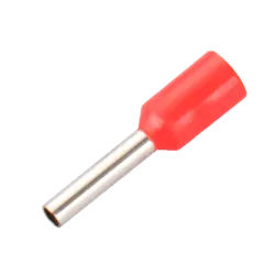 Punteras huecas de crimpado - Para Cables eléctrico - Sección del conductor 1mm² / AWG 18 - Color rojo - 200 Unidades
