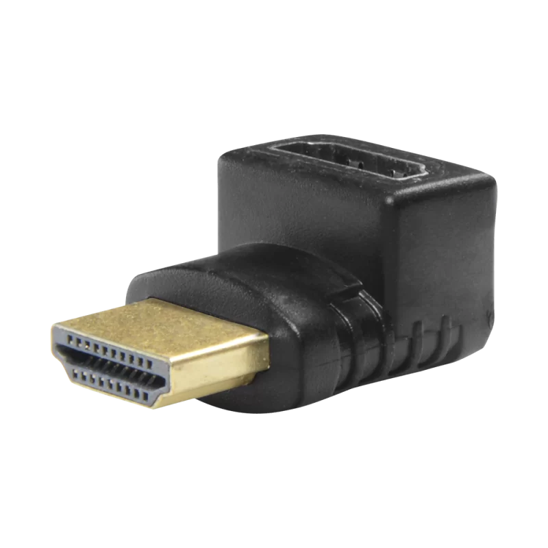 Adaptador HDMI - HDMI 1.3 - Acodado 90° - HDMI tipo A macho - HDMI tipo A hembra - Conectores anticorrosión