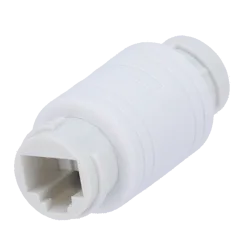 Conector - Conector entrada RJ45 - Conector salida RJ45 - Compatible UTP - IP68 - Color blanco