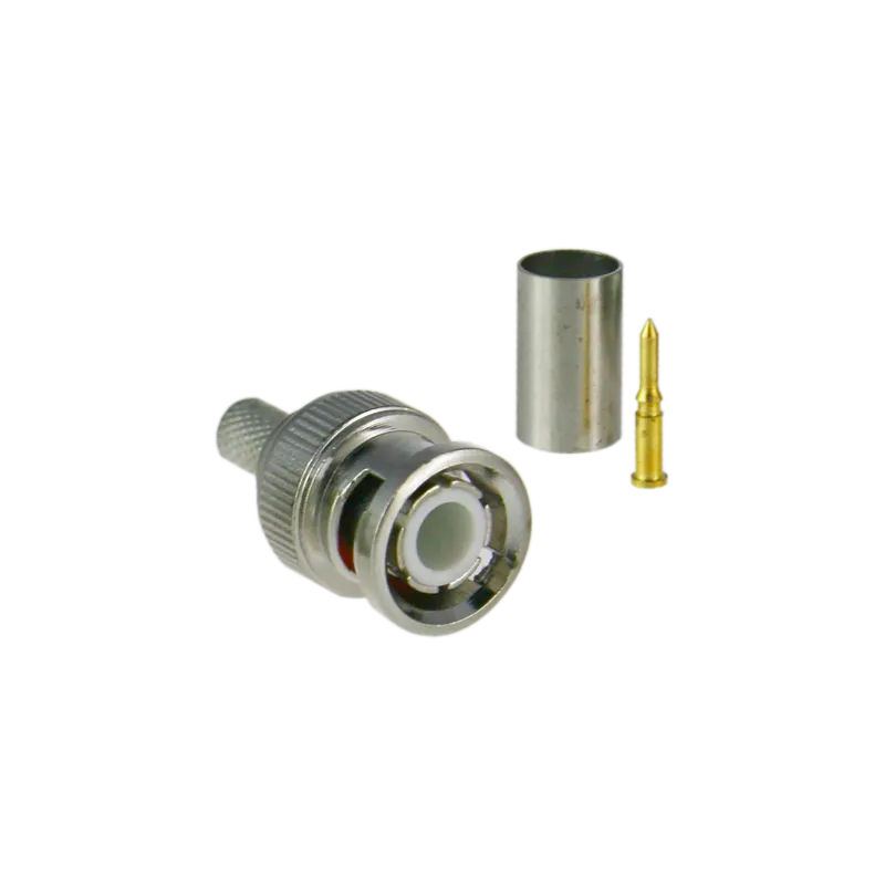 Conector para alta definición SAFIRE - BNC para crimpar - Compatible con RG59 HD - 25 mm (Fo) - 10 mm (An) - 5 g