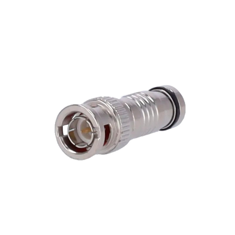 Conector - BNC rápido de compresión - Compatible con RG59 y CON115CRIM - 38 mm (Fo) - 10 mm (An) - 11 g Conector - BNC rápido de compresión - Compatible con RG59 y CON115CRIM - 38 mm (Fo) - 10 mm (An) - 11 g