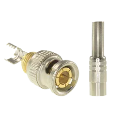 Conector SAFIRE - BNC para soldar - Adaptado a RG59 - Incluye termoretráctil - Carcasa protectora - Conexión óptima