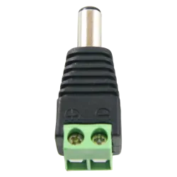 Safire - Conector DC macho - Salida +/ de 2 terminales - 38 mm (Fo) - 13 mm (An) - 5 g