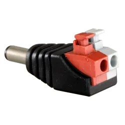 Safire - Conector DC macho de fácil conexionado - Salida +/ de 2 terminales - 38 mm (Fo) - 13 mm (An) - 5 g