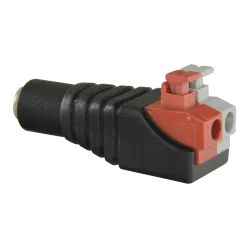 Safire - Conector DC hembra de fácil conexionado - Salida +/ de 2 terminales - 36 mm (Fo) - 13 mm (An) - 5 g