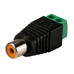 Conector - RCA hembra - Salida +/ de 2 terminales - 36 mm (Fo) - 13 mm (An) - 7 g