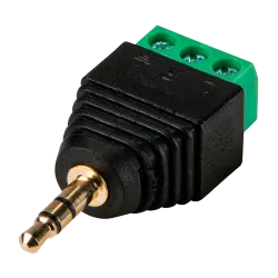 Conector SAFIRE - Jack 3.5 mm Estéreo - Salida +/ de 2 terminales - 42 mm (Fo) - 18 mm (An) - 4 g
