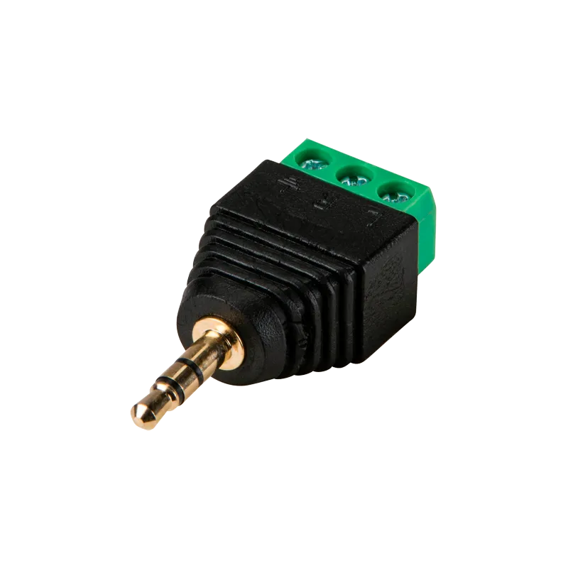 Conector SAFIRE - Jack 3.5 mm Estéreo - Salida +/ de 2 terminales - 42 mm (Fo) - 18 mm (An) - 4 g