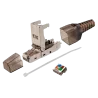 Conector RJ45 - Compatible con cable FTP Cat 6 - Carcasa de metal - Fácil instalación sin necesidad de herramientas