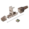 Conector RJ45 - Compatible con cable FTP Cat 6A - Carcasa de metal - Compatible con cables AWG32 - Fácil instalación ...