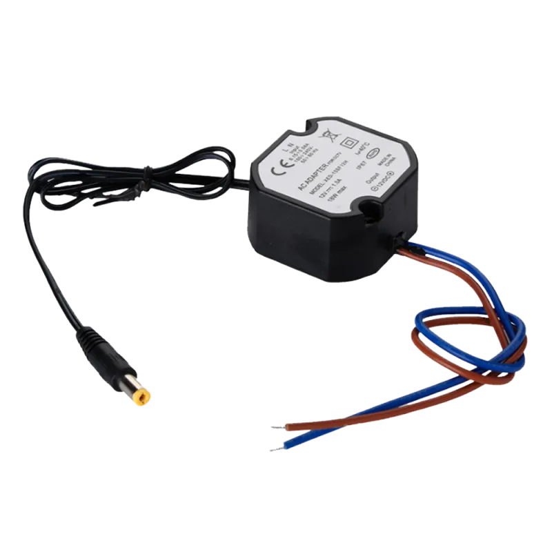 Adaptador de Corriente - 12 V / 1A /12 W - Impermeable IP67 - 50 (Al) x 48 (An) x 25 (Fo) mm - Estabilizado