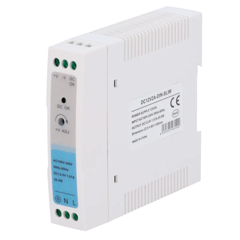Fuente de alimentación - Salida DC 12 V 1.67 A / 20 W - Voltaje entrada 100-240VAC 50/60Hz - 23 x 100 x 92 mm - Mon...