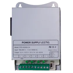 Fuente de alimentación conmutada - Salida DC 12 V 5 A / 60 W - 8 salidas - Voltaje entrada 100 V ~ 240 V - 33 (Al) x ...