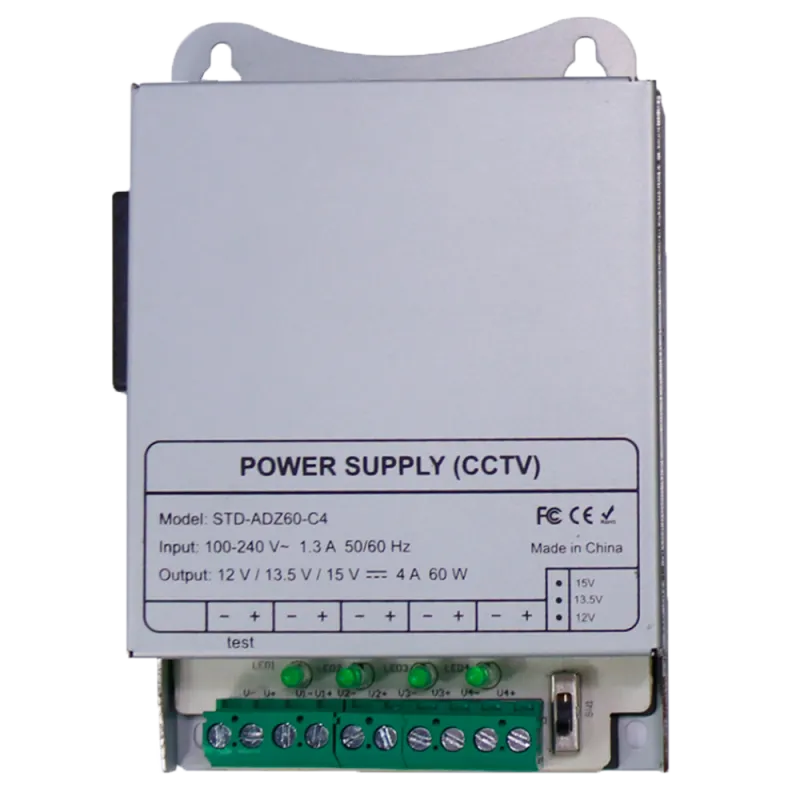 Fuente de alimentación conmutada - Salida DC 12 V 5 A / 60 W - 8 salidas - Voltaje entrada 100 V ~ 240 V - 33 (Al) x ...