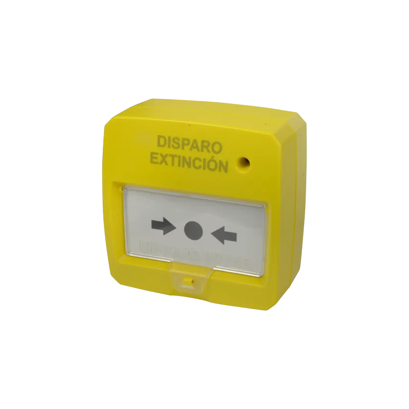 Pulsador rearmable - Especial para panel de extinción - Activación manual - Indicador LED - Instalación en superficie...