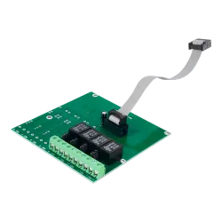 Módulo de relé convencional DMTECH - 4 salidas de relé - Hasta 3A/125VAC o 3A/30VDC - Alimentado desde la central - C...