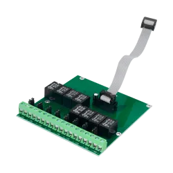 Módulo de relé convencional DMTECH - 8 salidas de relé - Hasta 3A/125VAC o 3A/30VDC - Alimentado desde la central - C...