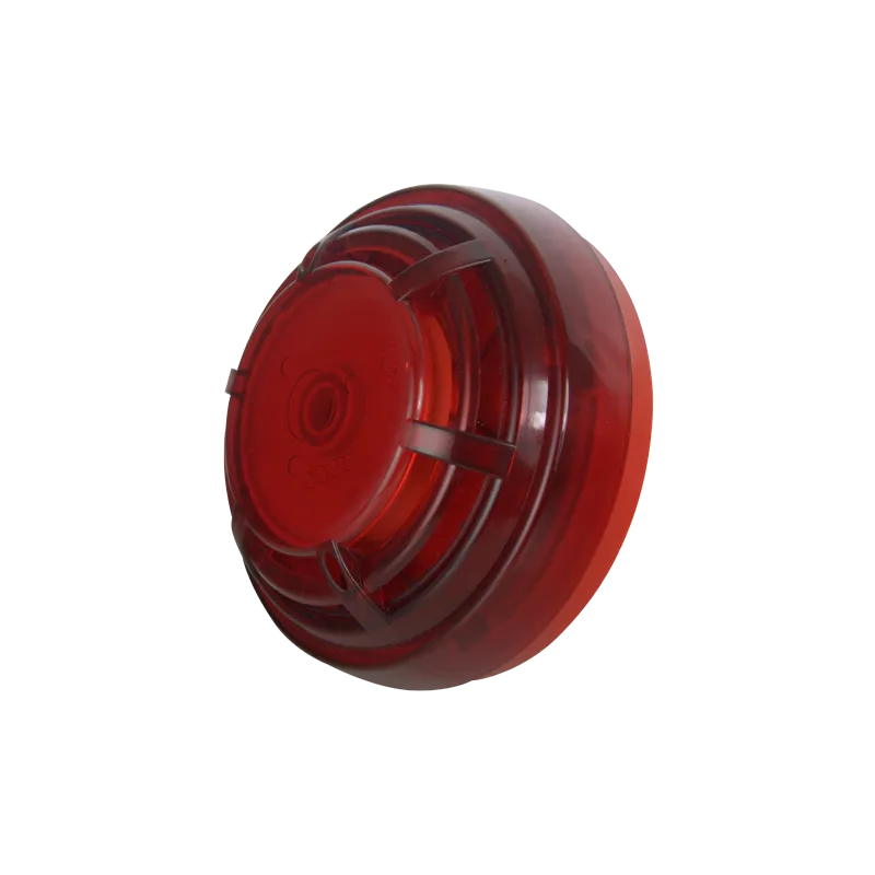 DMTECH - Sirena cableada para interior de incendios - Potencia de sonido 96 dB a 1 m - Flash LED - Base baja para una...