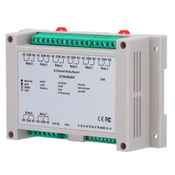 Módulo de adquisición y control de datos - 8 entradas digitales / 8 salidas de relé (NA/NC) - Protocolos: Modbus/TCP,...