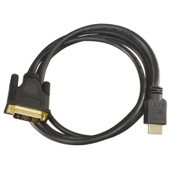 Cable DVI a HDMI - Conector HDMI tipo A macho - Conector DVI macho - 1.8 m - Color negro - Conectores anticorrosión