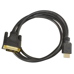 Cable DVI a HDMI - Conector HDMI tipo A macho - Conector DVI macho - 1.8 m - Color negro - Conectores anticorrosión