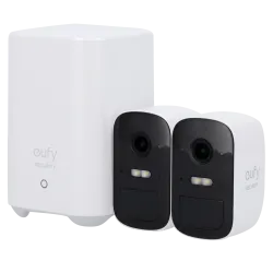 Kit 2 Cámaras + 1 HomeBase Eufy by Anker - 1080p / 6700 mAh / Sensor PIR + Humanos - HomeBase WiFi / LAN / RF con sir...