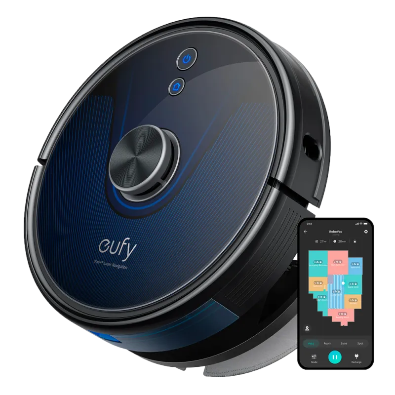 Robot Aspirador Eufy by Anker - Potencia máxima de 3200 Pa - Capacidad del depósito 330 ml Polvo, 200 ml Agua - Tecno...