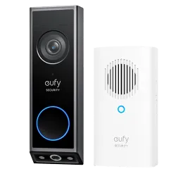 Kit de Timbre Wifi doble cámara Eufy by Anker - Resolución 2K - Detección de paquetes y reconocimiento facial - Hast...