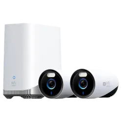 Kit 2 Cámaras + 1 HomeBase 3 Eufy by Anker - 4K /Detección Humanos, mascotas y vehículos - HomeBase WiFi con sirena -...