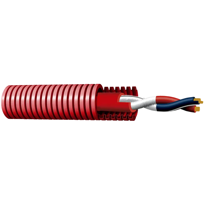 Bobina de cable trenzado apantallado - Resistente al fuego RF 120 minutos - Rollo de 100 metros - Conductor cobre 2x1...