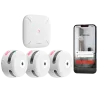 Kit de detección de incendio autónomo X-Sense - Inlcuye 3 detectores de humo XS01-M y Hub SBS50 - Conexión con HUB SB...