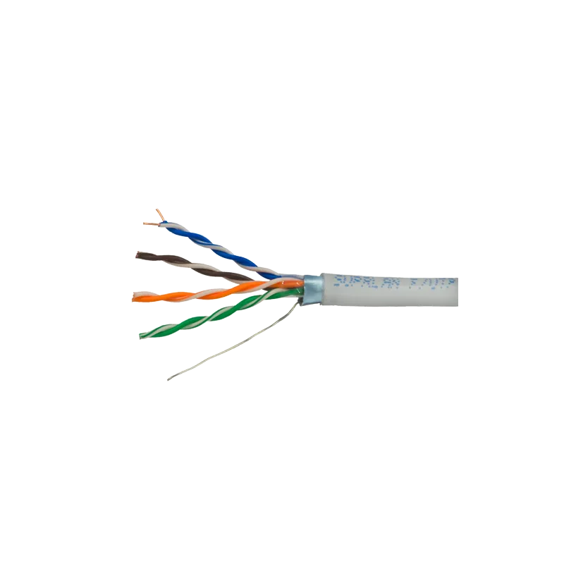 Cable FTP - Categoría 5E - Rollo de 305 metros - Cubierta color gris - Diámetro 5.5 mm - Compatible con Baluns
